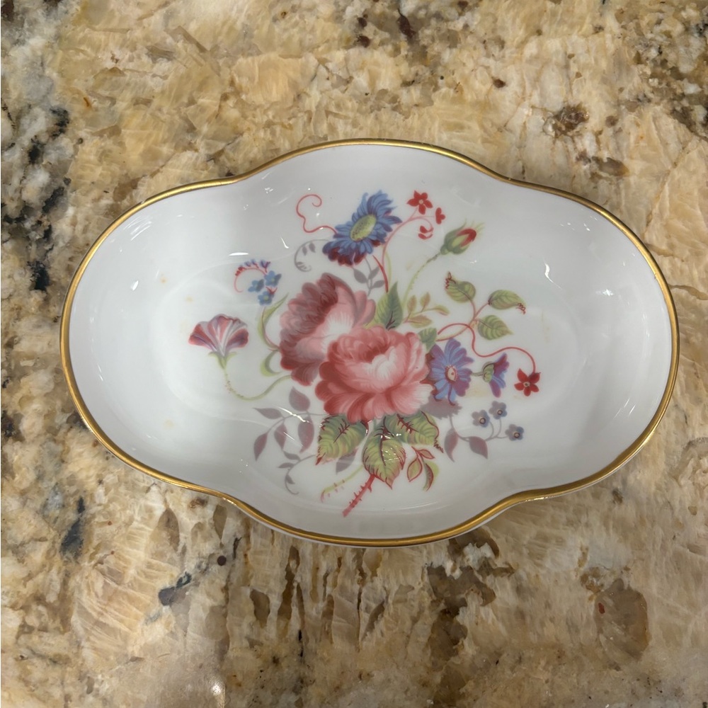 Vintage Coalport Shrewbury china trinket dish